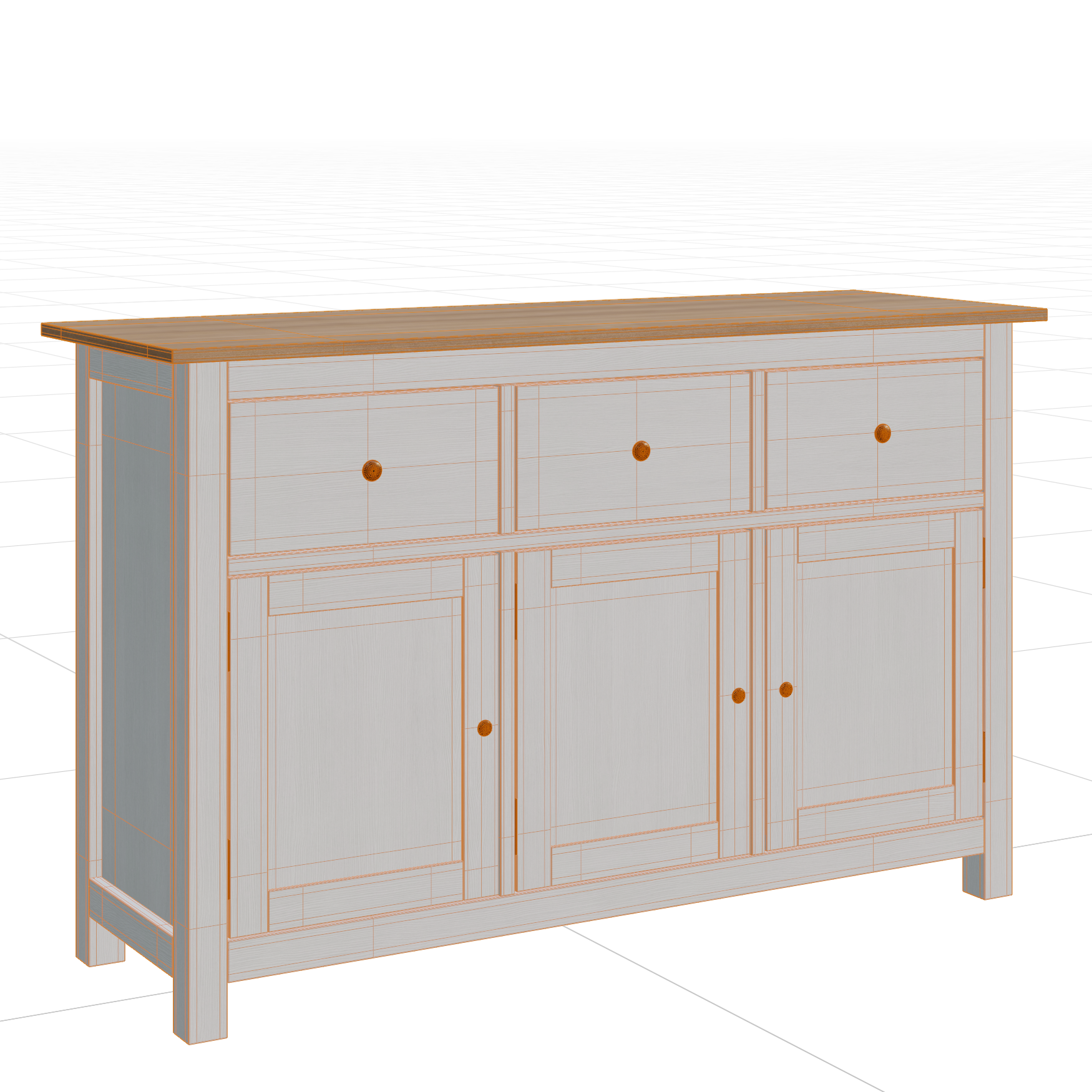 Storage_Dressers_Traditional-White_02_Wireframe